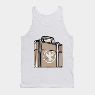 Stylish Adventure Suitcase Icon Tee Design No. 788 Tank Top